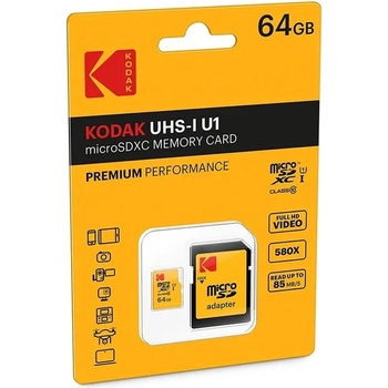 Image 1 of Kodak Premium microSDXC 64GB CL10 (1712104)
