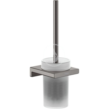 Hansgrohe AddStoris WC štětka nástěnná matné sklo kartáčovaný černý chrom 41752340