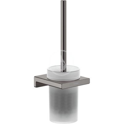 Hansgrohe AddStoris WC štětka nástěnná matné sklo kartáčovaný černý chrom 41752340