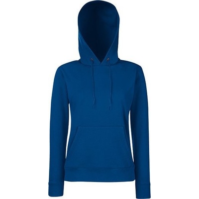 Fruit of the Loom dámská klokánka s kapucí bez zipu bavlna námořní modrá