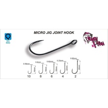 Crazy Fish Micro Jig Joint Hook vel.2 10 ks