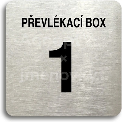 ACCEPT Piktogram převlékací box XI - stříbrná tabulka - černý tisk bez rámečku