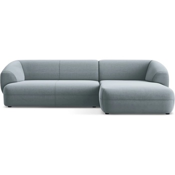 makamii Светлосин кадифен ъглов диван (десен ъгъл) Moana - Makamii (MOANA_RC_M_1_P1_C15)
