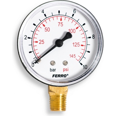 NOVASERVIS Manometer 63mm 1/4 "radiálne 0 - 10 bar M6310R