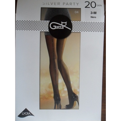 Gatta 20 DEN SILVER PARTY nero
