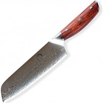 DELLINGER Rose-Wood Damascus nůž Santoku 7"175mm