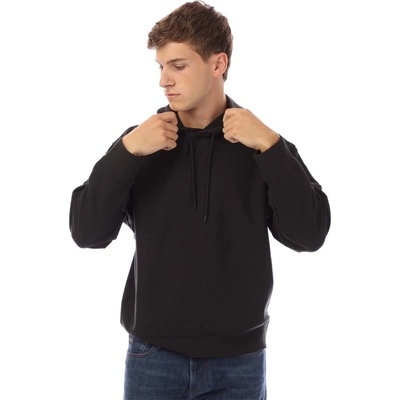 Giorgio Armani Суичър Emporio Armani Allover Lettering Hoodie - Black