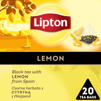 Lipton Čierny čaj citrón 20 x 1,7 g