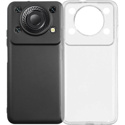 OUKITEL Калъф с протектор за Oukitel C60 Pro - мек TPU удароустойчив калъф, прозрачен или черен