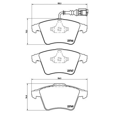 BREMBO Sada brzdových platničiek kotúčovej brzdy P85081