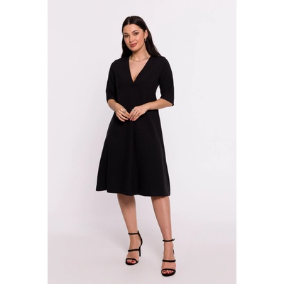 BeWear Woman's V-neck trapeze dress black