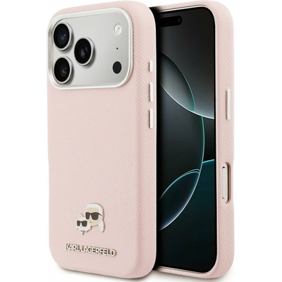 KARL LAGERFELD PU Karl and Choupette Heads Pins MagSafe Заден калъф за iPhone 17 Pro Pink Karl Lagerfeld | Rozov | ЖЕНИ | UNI