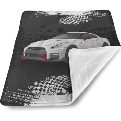 Sablio Detská deka pre bábätko Nissan GTR 35 Černý
