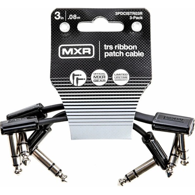 Dunlop MXR DCISTR03R Ribbon TRS Cable 3 Pack 8 cm Ъглов - Ъглов Пач кабел (3PDCISTR03R)