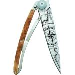 DEEJO 1cbg54 tattoo / Ултралеко джобно ножче с дръжка от екзотичен хвойнов корен за левичари (1cbg54)