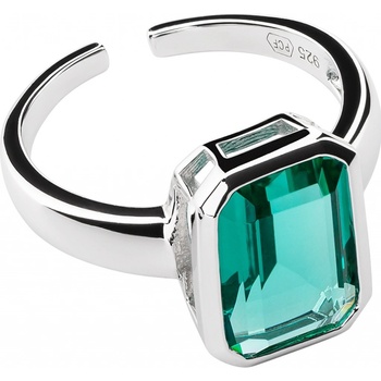 Preciosa otvorený prsteň so zeleným zirkónom Preciosa Atlantis 5355 94 L