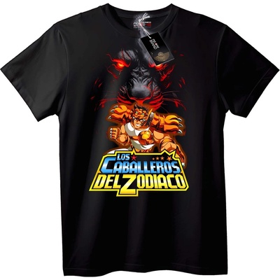 NOONEBRAND Тениска Saint Seiya Зодиак Лъв - S, Black