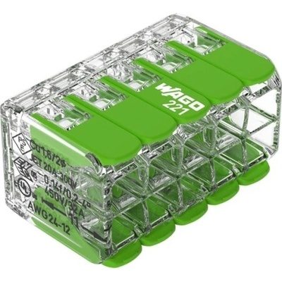 WAGO Svorka 221-430 Páčková spojovací pro všechny druhy vodičů max. 4 mm² transparentní 221-430 – Hledejceny.cz