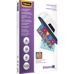 Fellowes Фолио за ламиниране, A4, 80 μm, 100 броя (Enhance80)