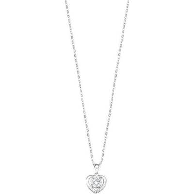 Lotus Silver Romantický strieborný náhrdelník so srdiečkom LP3092-1 / 1
