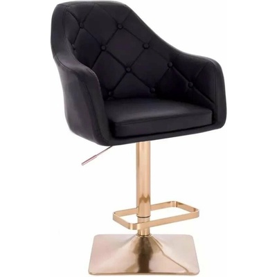 LuxuryForm Design Andora na zlatej hranatej podstave čierna