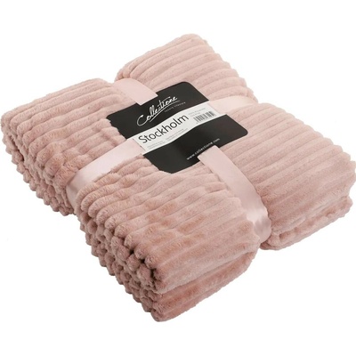 Collectione Růžový plyšový pléd Stockholm old pink 150x200