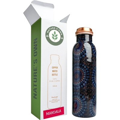 Měděná láhev na vodu vzor Mandala, 950 ml, Nature's Own