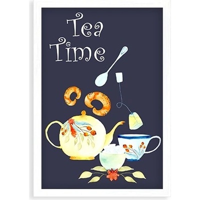 Plagát Tea time - biely rámček 20x30 - 55006