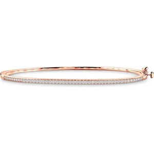 SAVICKI Гривна Bangle, розово злато 585, бял диамант, 1, 9 мм