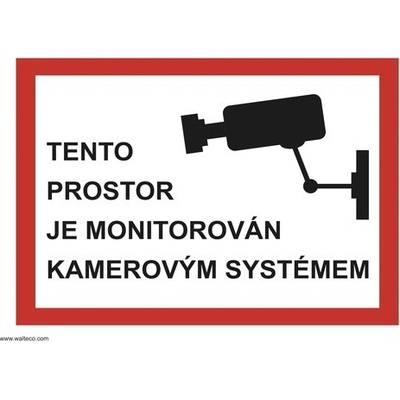 Plastová tabulka Tento prostor je monitorován 297x210 mm