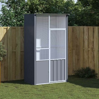 vidaXL Ptačí voliéra antracitová 115 × 78 × 200 cm pozinkovaná ocel 9799.172342