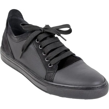 Image 1 of Български обувки Черни мъжки кецове с връзки 184black