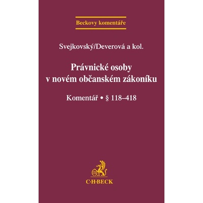 Právnické osoby v novém občanském zákoníku