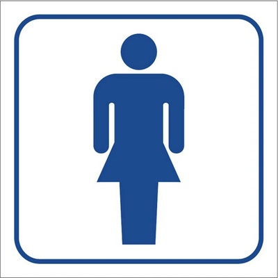 Značka WC ženy, samolepicí fólie, 10 × 10 cm BZ FO651