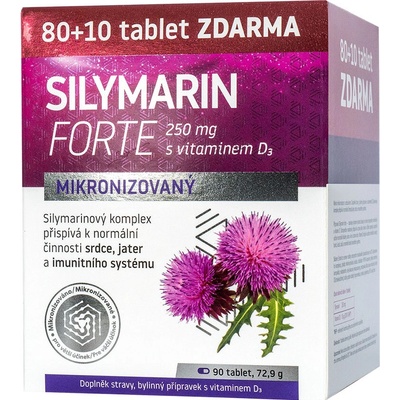 NaturProdukt Silymarin Forte 4 pečeň + imunitný systém 90 kapsúl