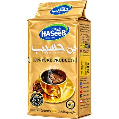 Haseeb káva s Super extra kardamomem zlatý 0,5 kg