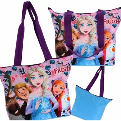 Difuzed Dívčí plážová taška FROZEN fialová 47cm