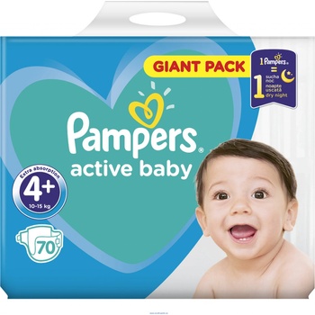 Pampers Active Baby 4+ 70 ks