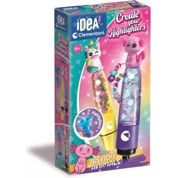 Clementoni Clementoni: Idea! Комплект за създаване на флумастери с фигури на аксолотл и еднорог (18167)