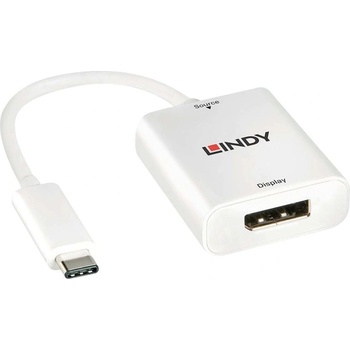 Lindy Конвертор Lindy LNY-43245, от USB Type C(м) към DisplayPort(ж), бял (LNY-43245)