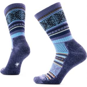 Smartwool Дамски спортни чорапи Smartwool Women's Everyday Cozy Fair Isle Sweater Crew Socks Sports socks - Nightfall Blue - размер 38-41 (EU) (207-2011-0211)