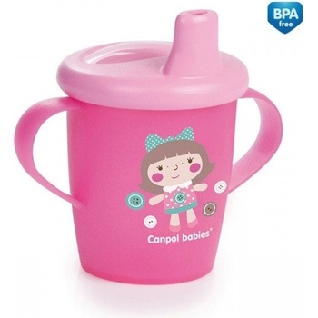 Canpol babies netečúci hrnček Toys 250 ml ružová