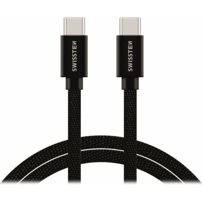 Swissten 71527210 Textile USB-C/USB-C 3m černý