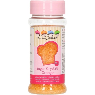 FunCakes Barevný dekorační cukr oranžový 80 g
