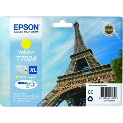 Epson Оригинален мастилен картридж Epson Жълт T7024 за WP4000|4500 "C13T70244010 (C13T70244010)