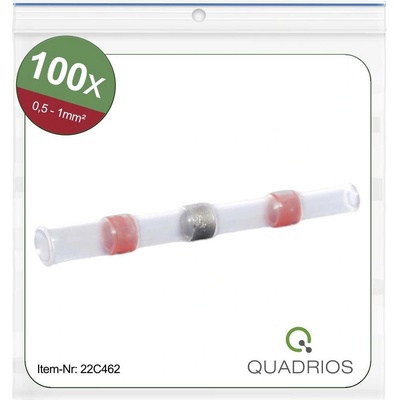 Quadrios 22C462 krimpovacie spojka so zmršťovacou bužírkou 0.5 mm² 1.0 mm² úplne izolované červená 1 sada