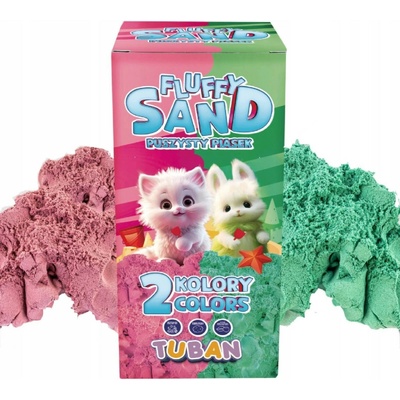 TUBAN Fluffy písek 2 x 70g růžová a zelená