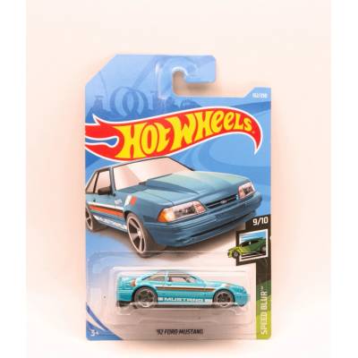 Mattel Hot Wheels '92 Ford Mustang Modrý