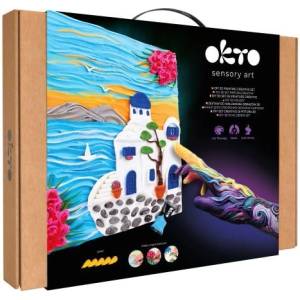 OKTO Комплект за рисуване Рисуване с материал Санторини 30x40 см (060507)