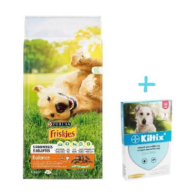 PURINA Friskies Balance 15kg + + Obojek Kiltix 70 cm